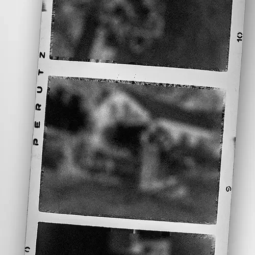 Mittelformat Digitalisieren. Perutz Negativstreifen.